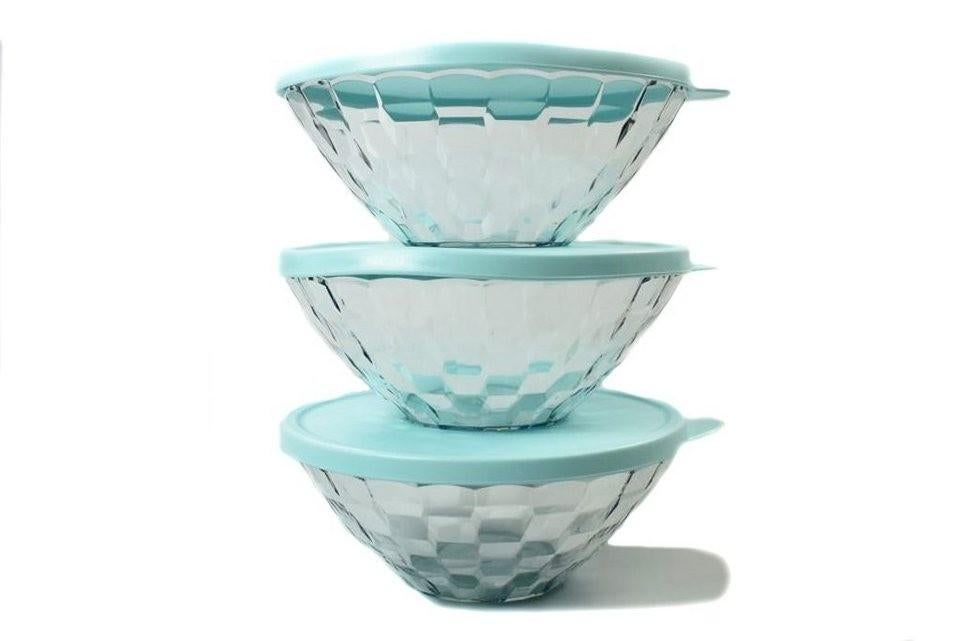 Nieuwe Tupperware Prisma Kommen Set - 3 x 600ml, Ophalen of Verzenden, Nieuw, Blauw, Bak of Kom