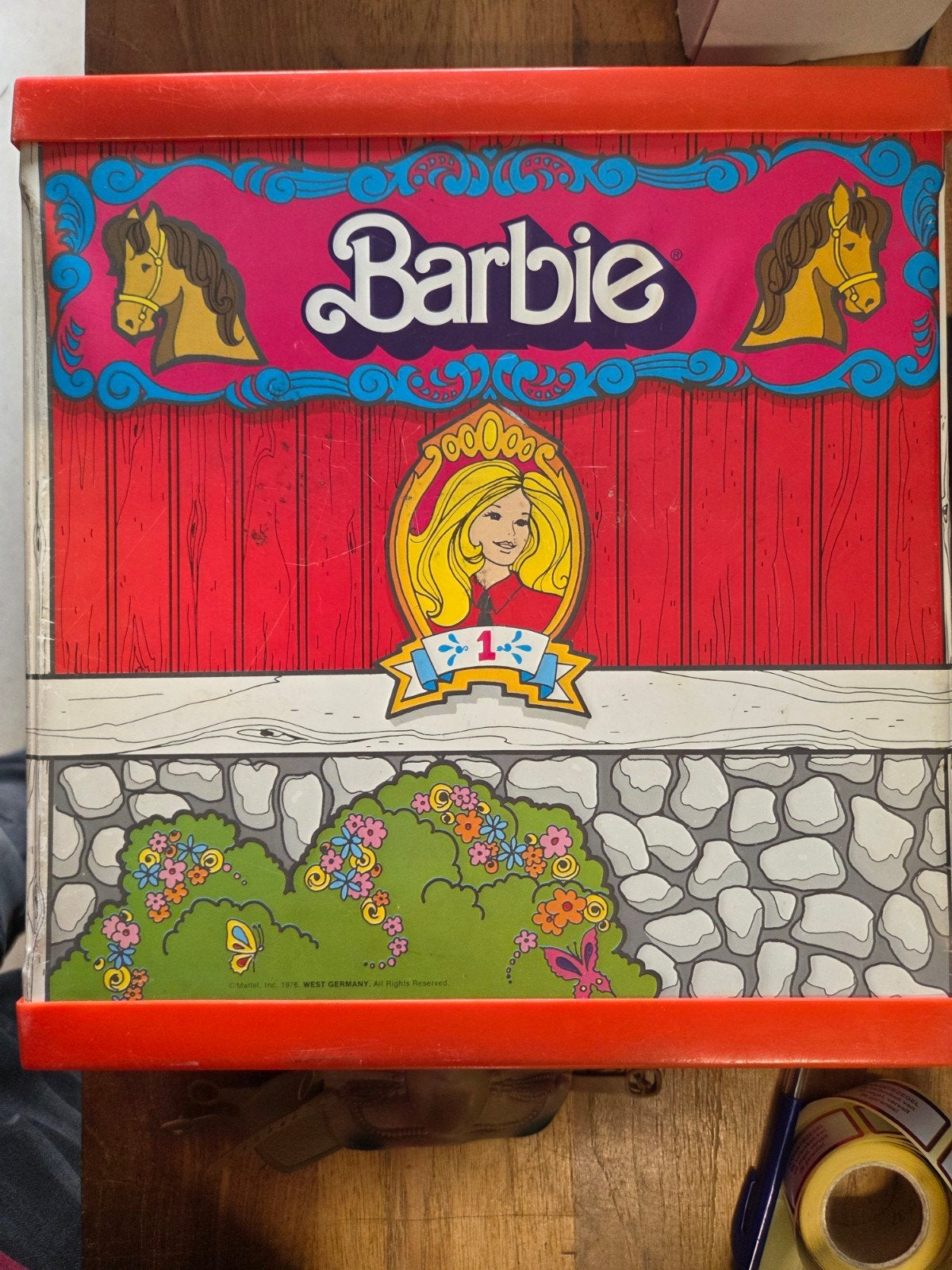 Vintage Barbie Paardenstal met Accessoires, Ophalen of Verzenden, Gebruikt, Meisje