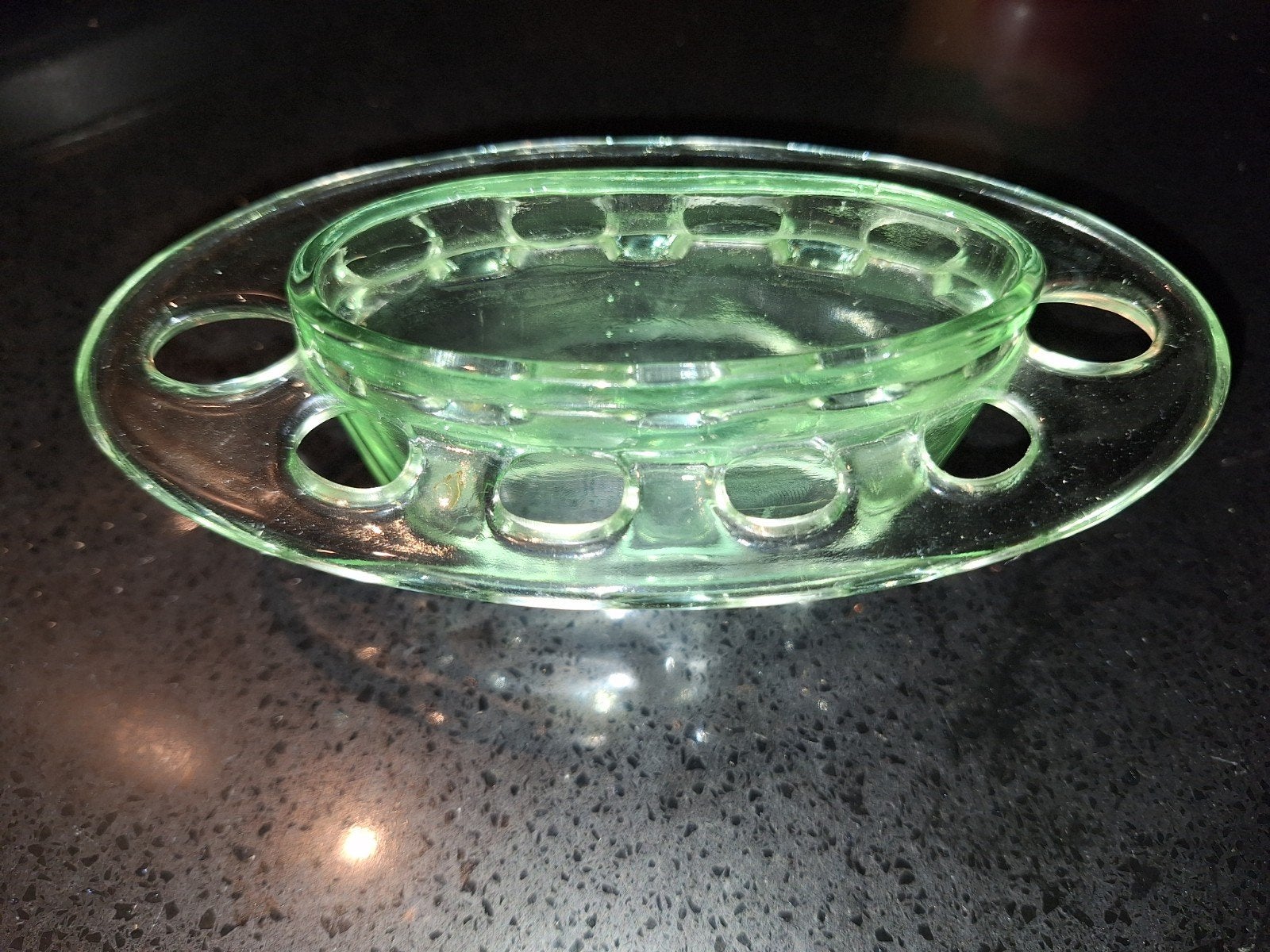 Vintage Art Deco Glazen Bloemkikker / Bloemenhouder, Ophalen of Verzenden