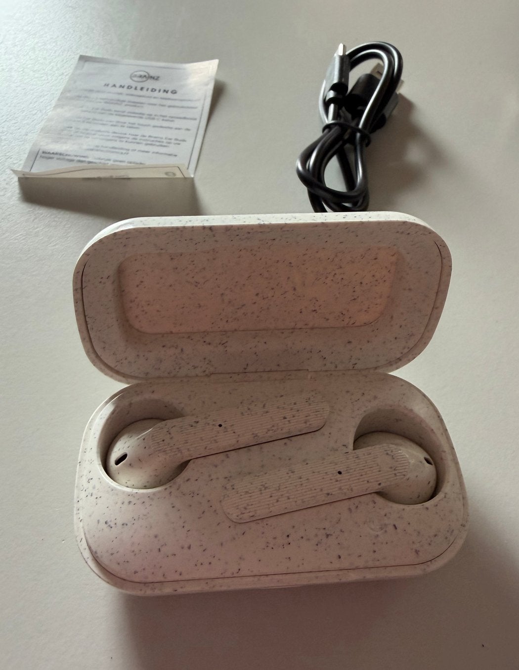Nieuwe!! - Brainz Wireless Earbuds - H05 - Wit (Wheat Straw), Audio, Tv en Foto, Koptelefoons, Overige merken, In-ear, Bluetooth