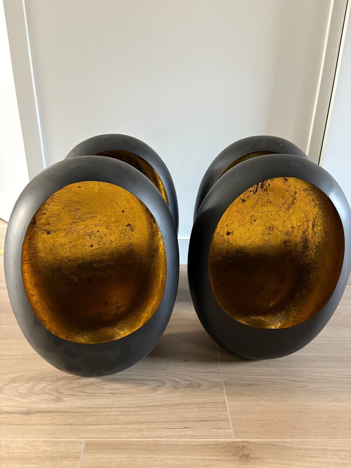 Marrakech Egg T-Light" in zwart/goud 4 stuks nieuw, Ophalen, Zo goed als nieuw, Goud