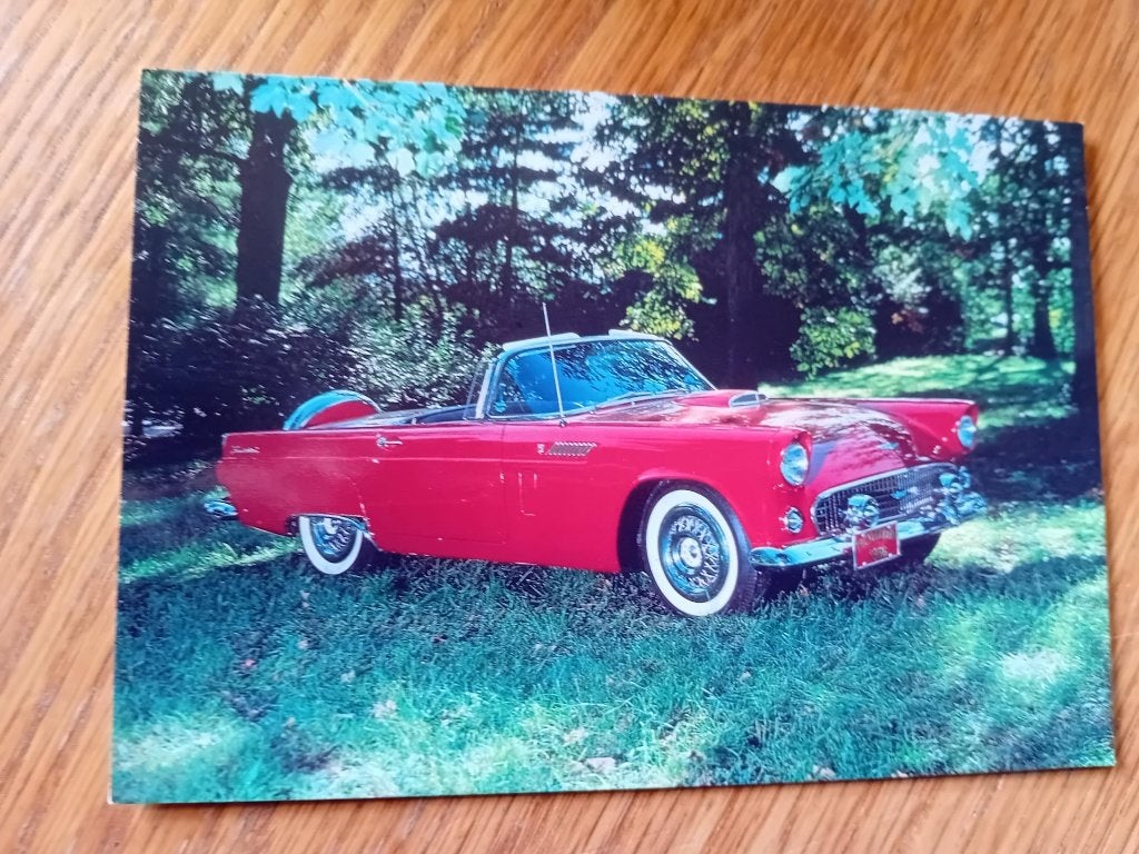 Kaart Ford Thunderbird (1955-1957), Ophalen of Verzenden, Voor 1920, Ongelopen