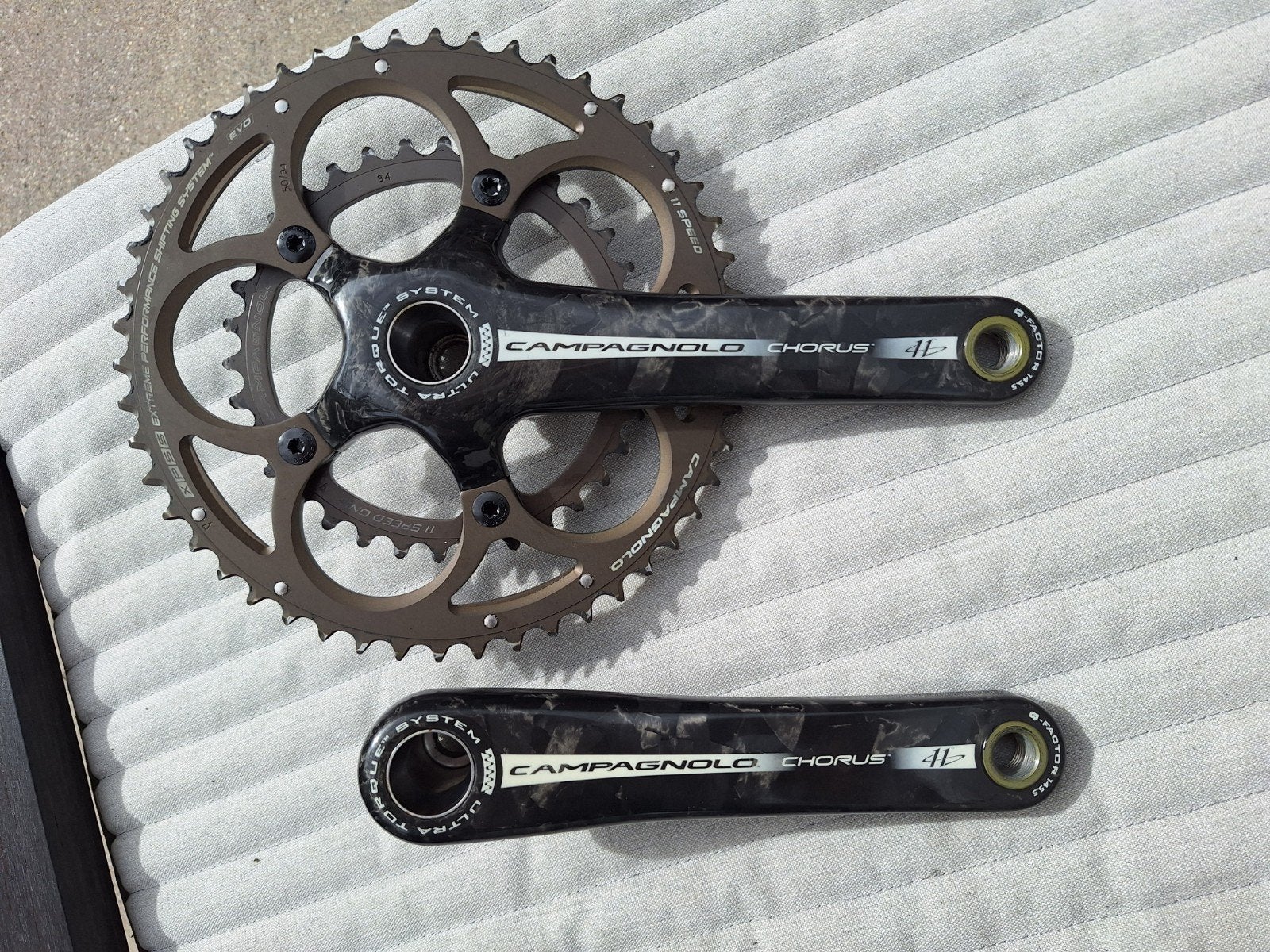 Campagnolo Chorus crankstel 11 speed, Fietsen en Brommers, Crankstel of Pedalen, Campagnolo, Ophalen of Verzenden, Zo goed als nieuw