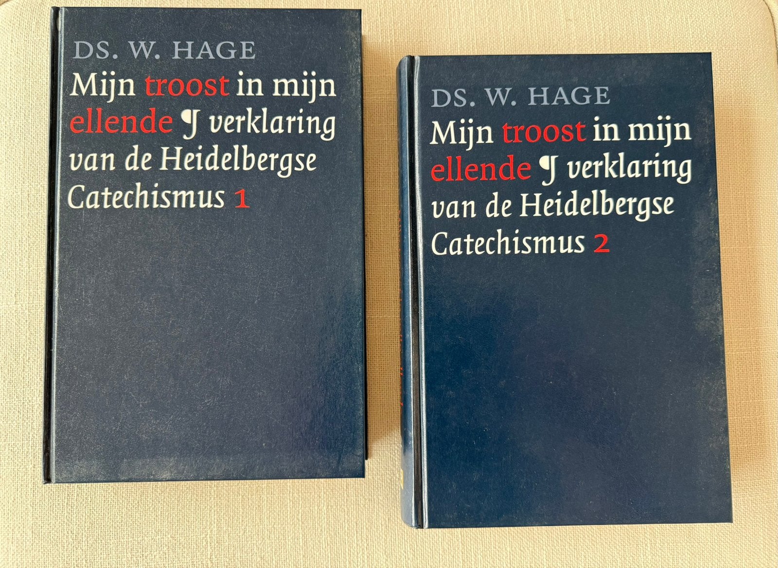 Ds. W.Hage - Mijn troost is mijn ellende 2 delen, W. Hage, Ophalen of Verzenden, Zo goed als nieuw
