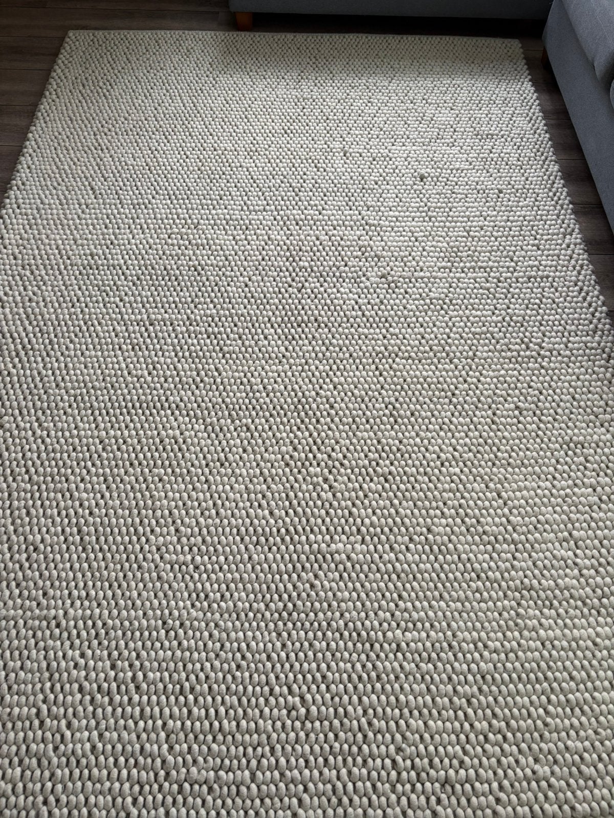 Hay peas vloerkleed 200 x 300 cm creme beige, Ophalen, Beige, Zo goed als nieuw, 200 cm of meer