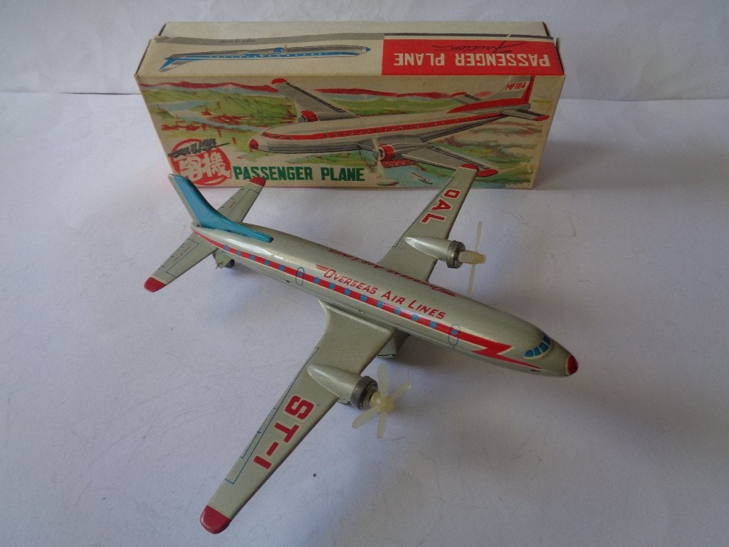 Oude blikken MF 104 Passenger Plane in Doos, China, jr''70s, Ophalen of Verzenden, Zo goed als nieuw