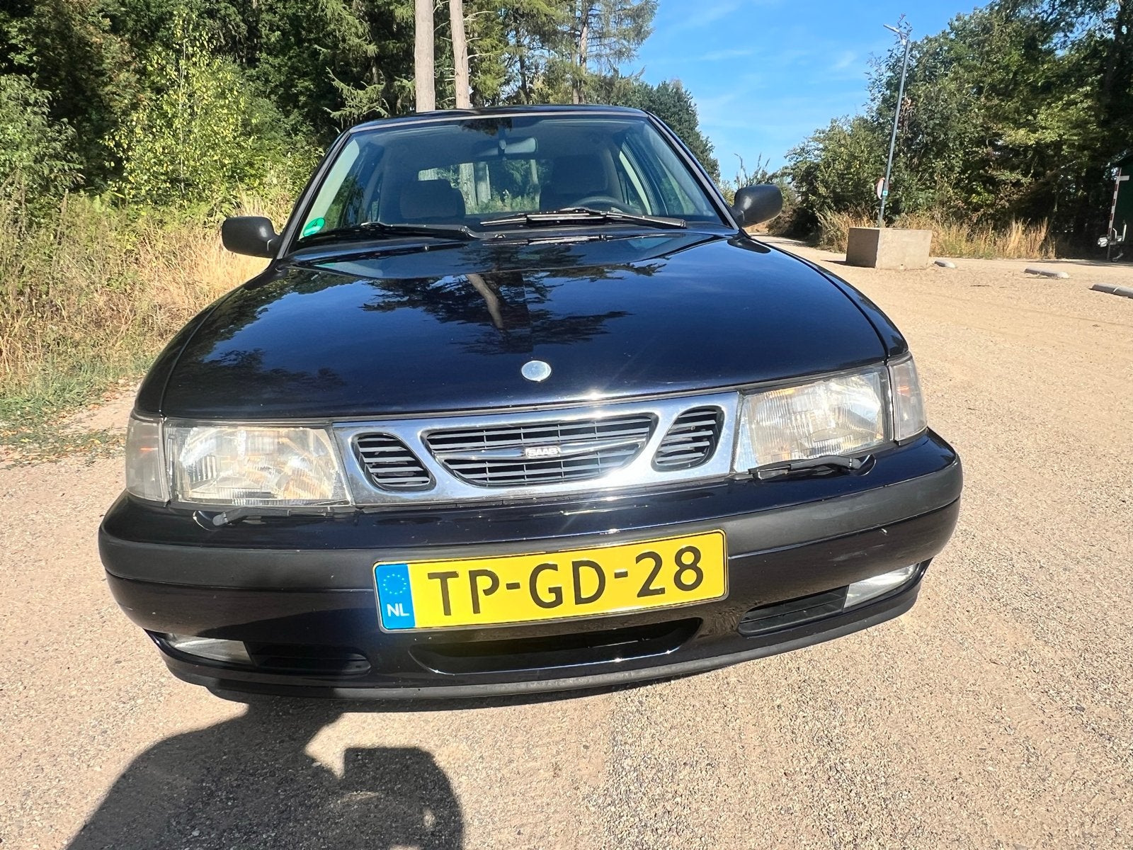 Saab 9-3 2.0 I Coupe 1998 Blauw, Auto's, Voorwielaandrijving, 4 cilinders, Blauw, Handgeschakeld