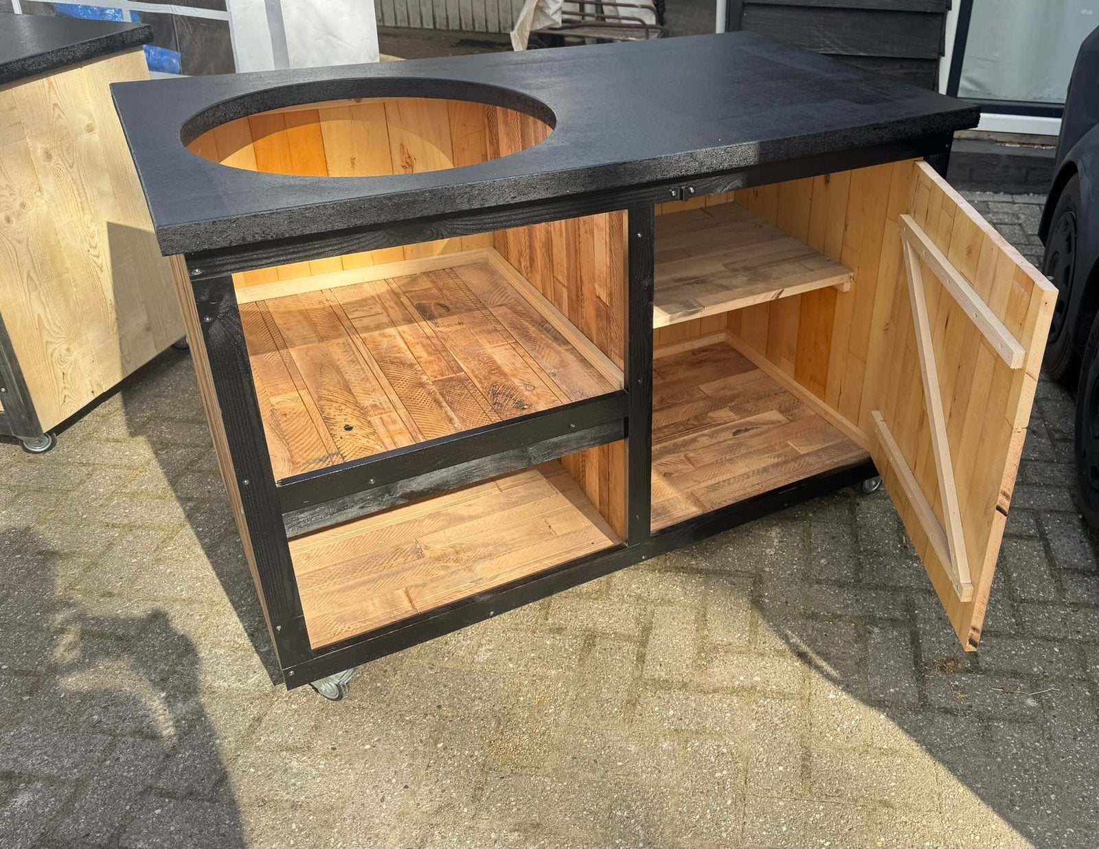 Kamado meubel/keuken Large, Ophalen of Verzenden, Zo goed als nieuw, Houtskool