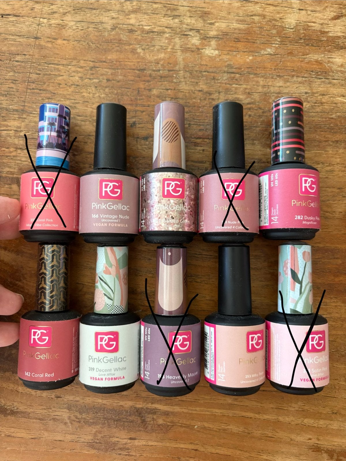 9 lakjes pink gellac nude roze kleuren, Ophalen of Verzenden, Zo goed als nieuw, Roze, Handen en Nagels