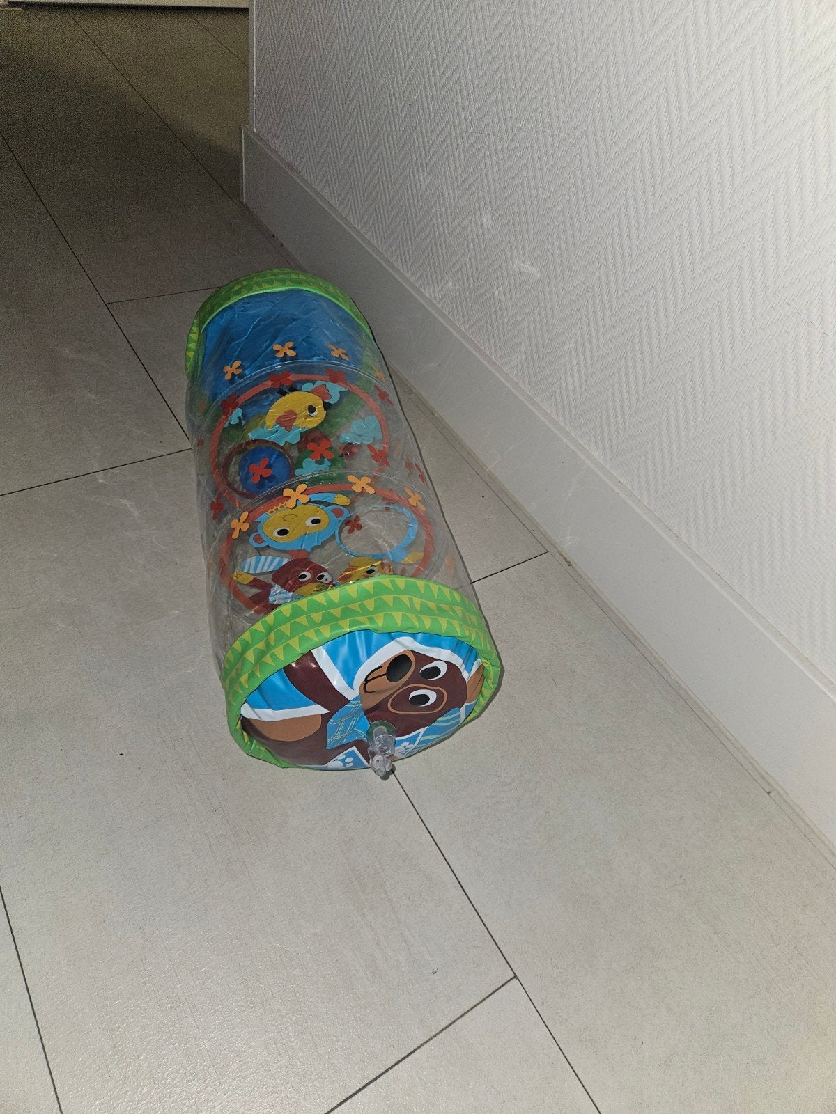 Houten loopwagenl en opblaasbare roller, Ophalen of Verzenden, Zo goed als nieuw, Overige typen