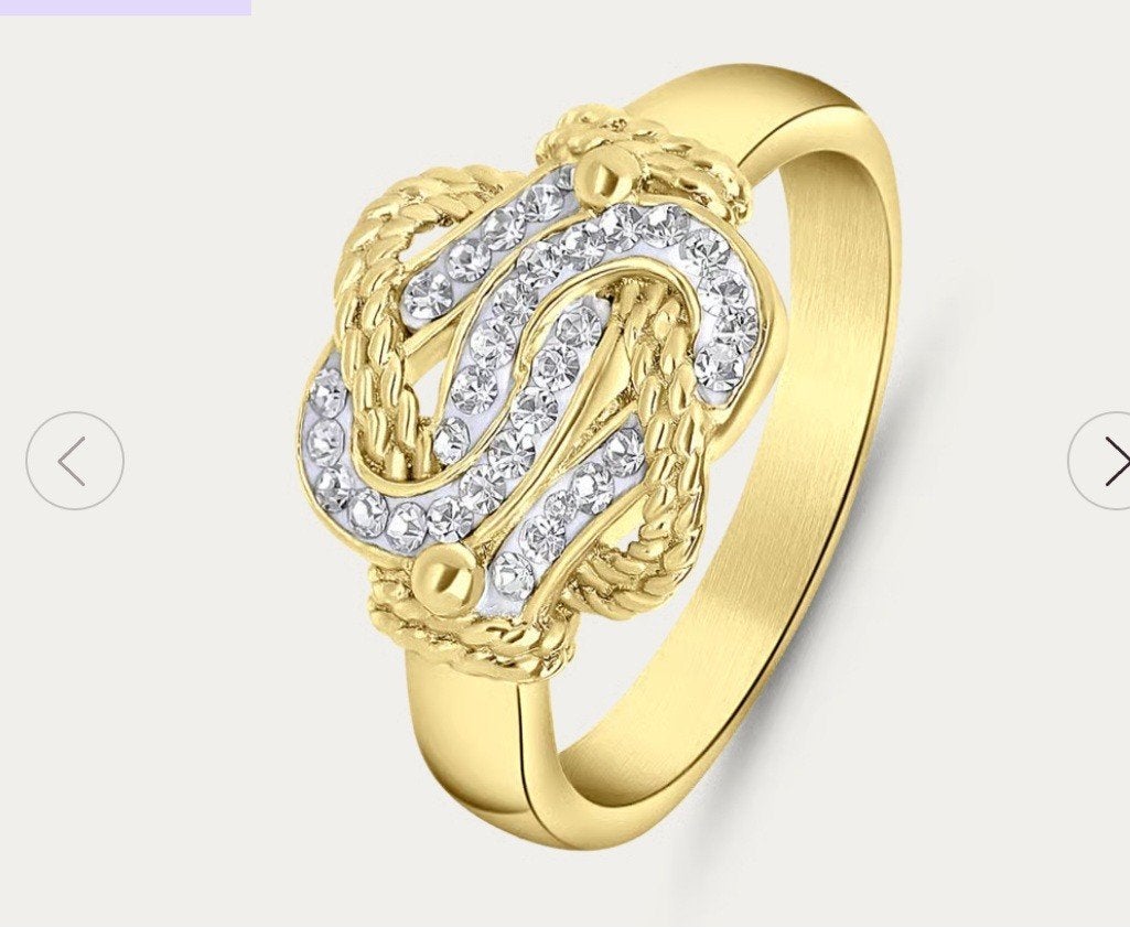 goud ring  dames, Ophalen, Zo goed als nieuw, Goud