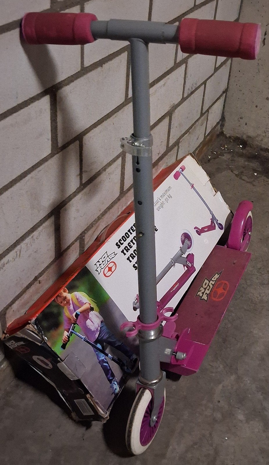 Roze kinderstep - No Fear - Max 50 kg, Ophalen of Verzenden, Gebruikt, Gewone step