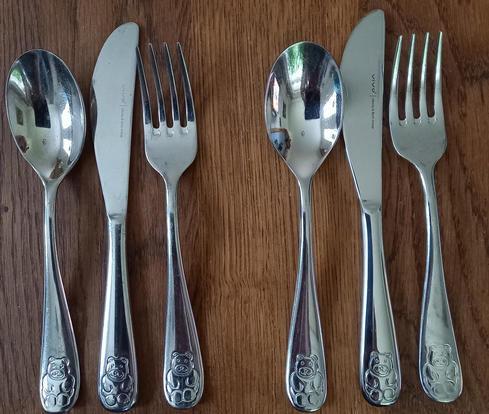 2 Setjes kinderbestek VIVO Villeroy & Boch group, Ophalen of Verzenden, Rvs of Chroom