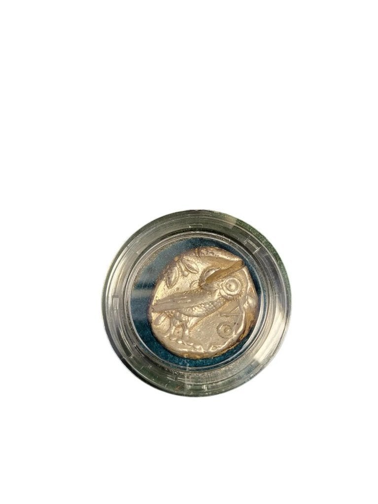 Griekse zilveren tetradrachme De Uil van Athene 2400 jr oud!, Ophalen of Verzenden, Griekenland, Setje, Zilver