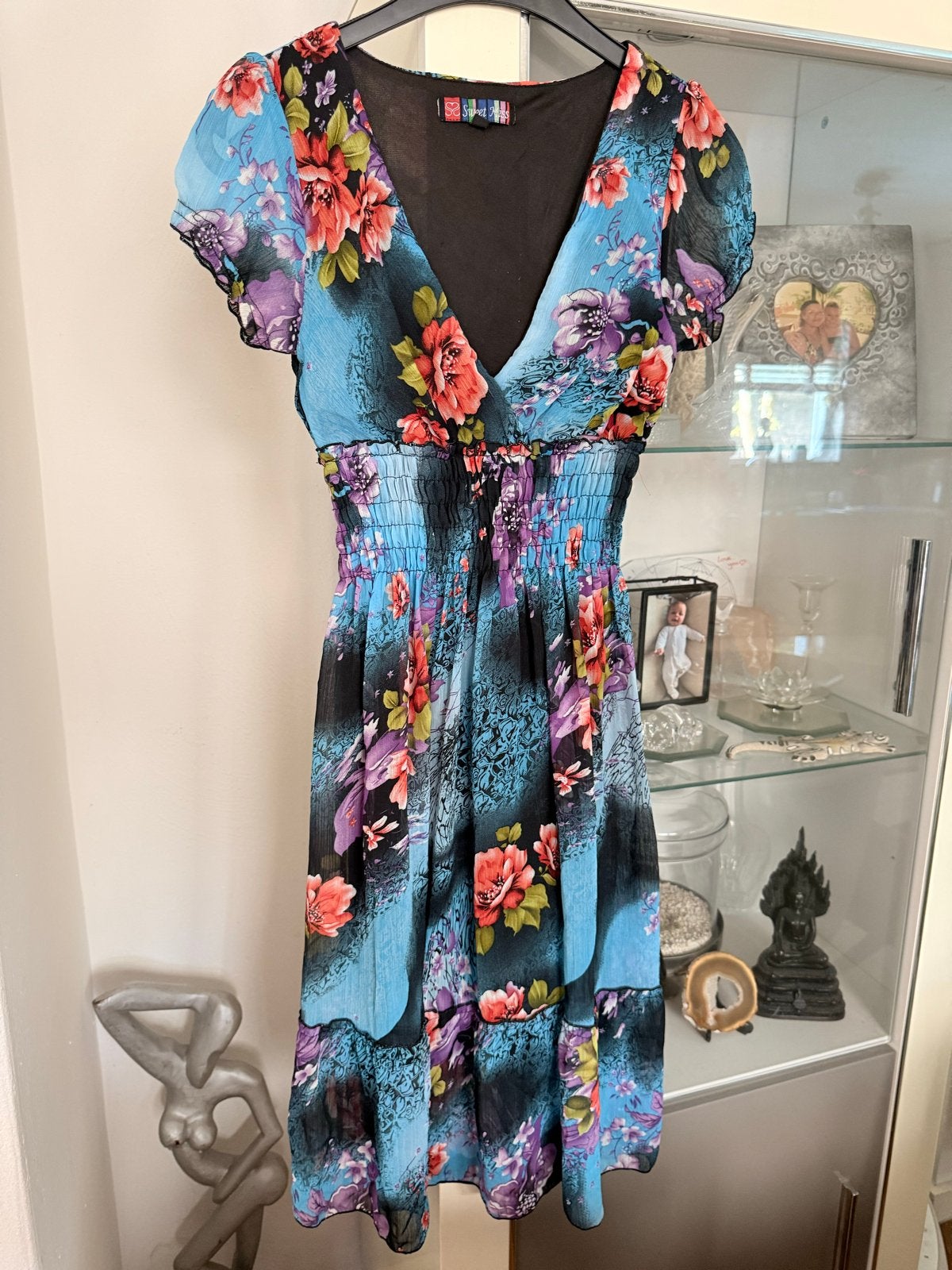 Zomerse bloemenjurk Sweet Miss maat S, Kleding | Dames, Meerkleurig, Ophalen of Verzenden, Zo goed als nieuw, Maat 36 (S)