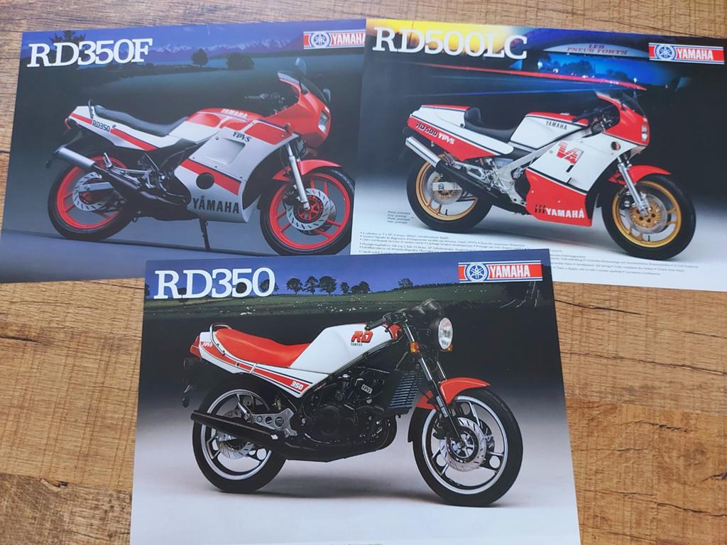 3x Yamaha RD 350 - RD 500 motor folders, Ophalen of Verzenden, Yamaha