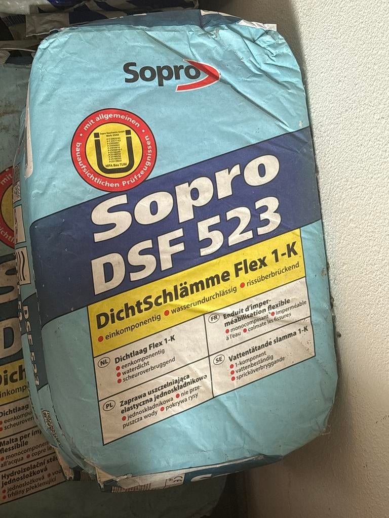 Sopro DSF 523 waterdicht cement - 3x10kg, 1x25kg, Ophalen of Verzenden, Nieuw