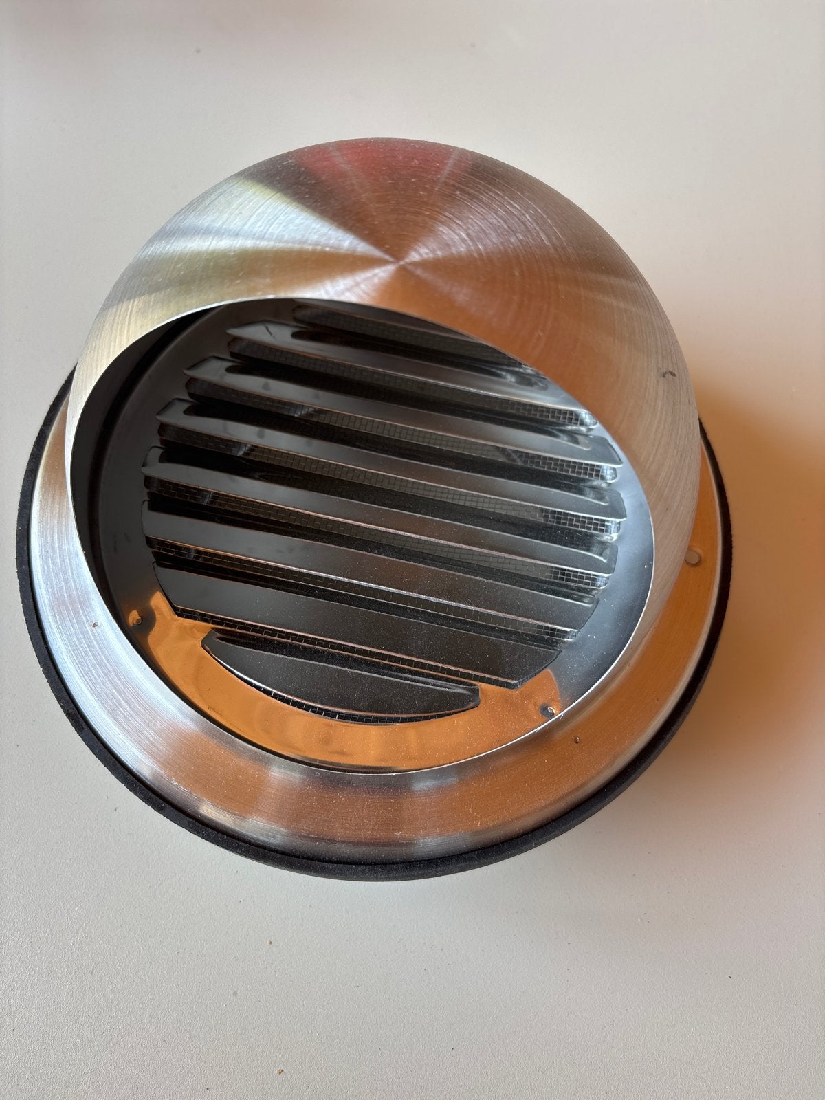 Roestvrijstalen ventilatiekap met gaas 125mm, Ophalen, Gebruikt, Ventilator en Afzuiger