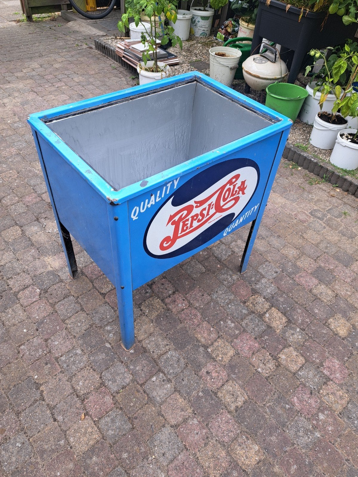 Vintage Pepsi-Cola Koelbox - Uniek Verzamelobject, Verzamelen, Ophalen of Verzenden, Gebruikt, Reclamebord