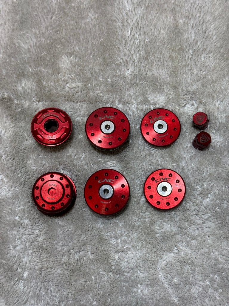 CNC Racing rode doppen Hypermotard 950, Ophalen of Verzenden, Gebruikt