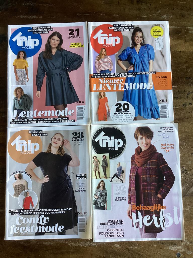 4x Knipmode naaitijdschriften, 2023/2024 en 2016, Ophalen of Verzenden, Zo goed als nieuw, Vrouw, Knipmode