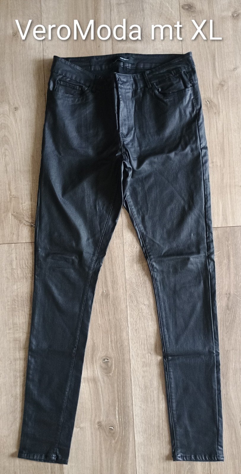 Vero Moda zwarte gecoate broek maat XL, Kleding | Dames, Vero Moda, Zwart, Maat 46/48 (XL) of groter, Ophalen of Verzenden