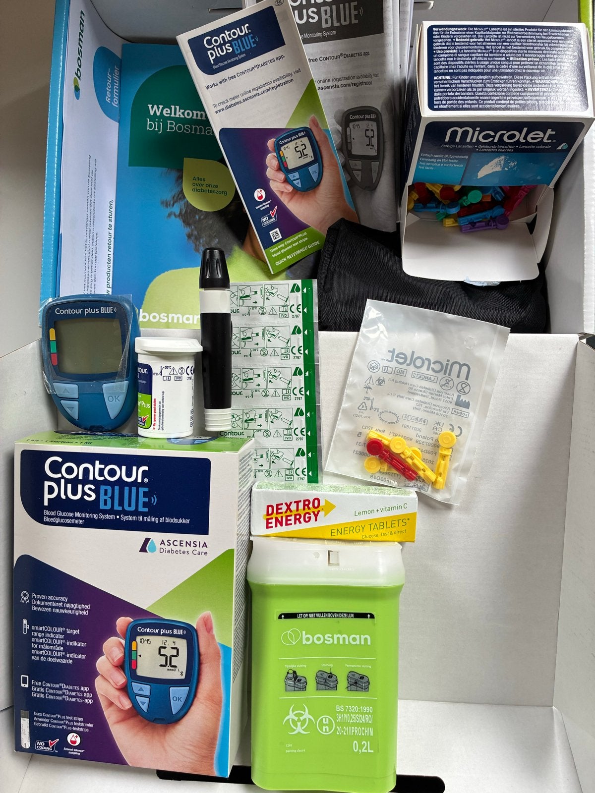 Contour Plus Blue Diabetes Startset zo goed als nieuw, Sport en Fitness, Gezondheidsproducten en Wellness, Ophalen of Verzenden