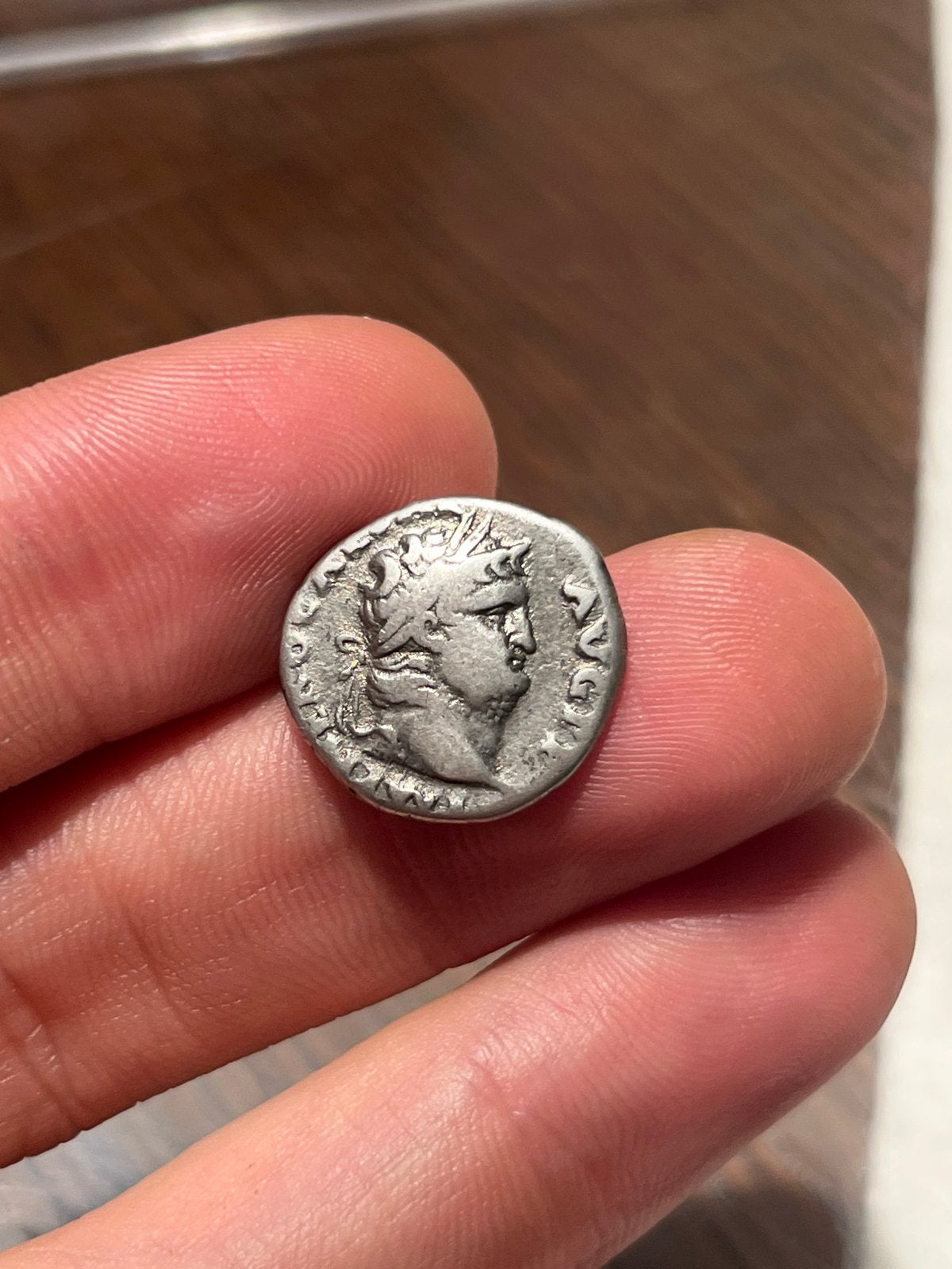 Romeinse Denarius Nero met Aquila - Zilveren Munt, Ophalen of Verzenden, Losse munt, Zilver