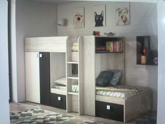 GRATIS afhalen Stapelbed kind multifunctioneel, Ophalen, Gebruikt, 90 cm, Tweepersoons