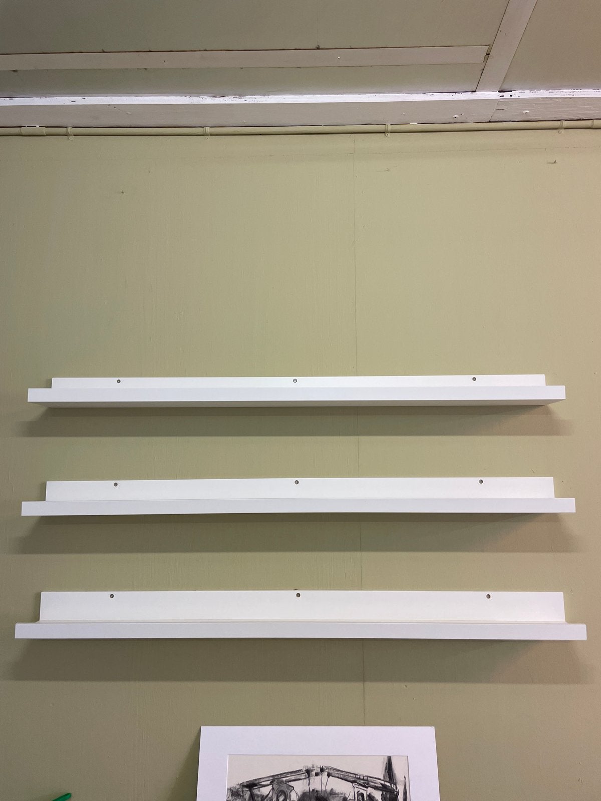 3x MOSSLANDA Schilderijenplanken, wit, 115 cm, Ophalen of Verzenden, Zo goed als nieuw