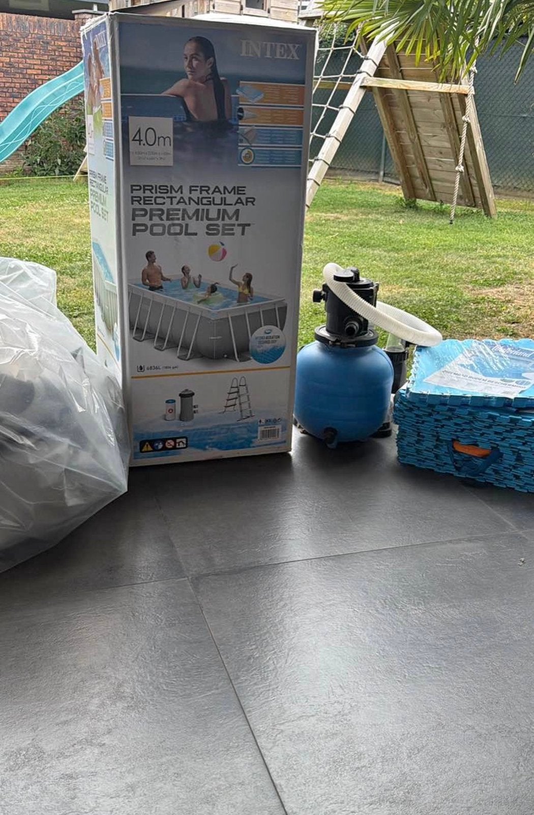 Intex zwembad 4x2x1m, Minder dan 80 cm, Ophalen of Verzenden, Opzetzwembad, Rechthoekig