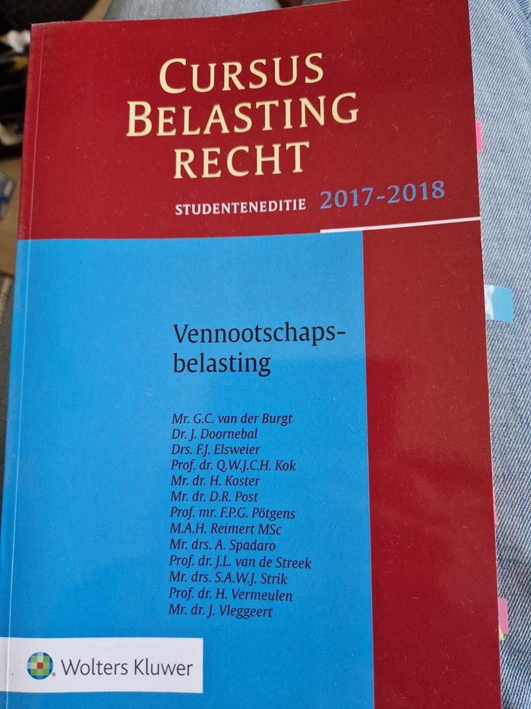 Cursus Belastingrecht: Vennootschapsbelasting 2017-2018, Boeken, Studieboeken en Cursussen, Gelezen, HBO, Gamma, Ophalen of Verzenden