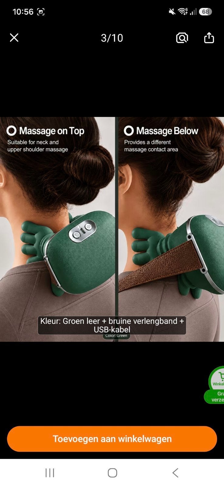 Nek- en Schoudermassageapparaat met Warmtefunctie, Ophalen of Verzenden, Nieuw, Apparaat