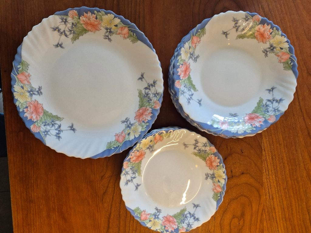 Servies Arcopal Florine, Ophalen, Gebruikt, Glas, Bord(en)