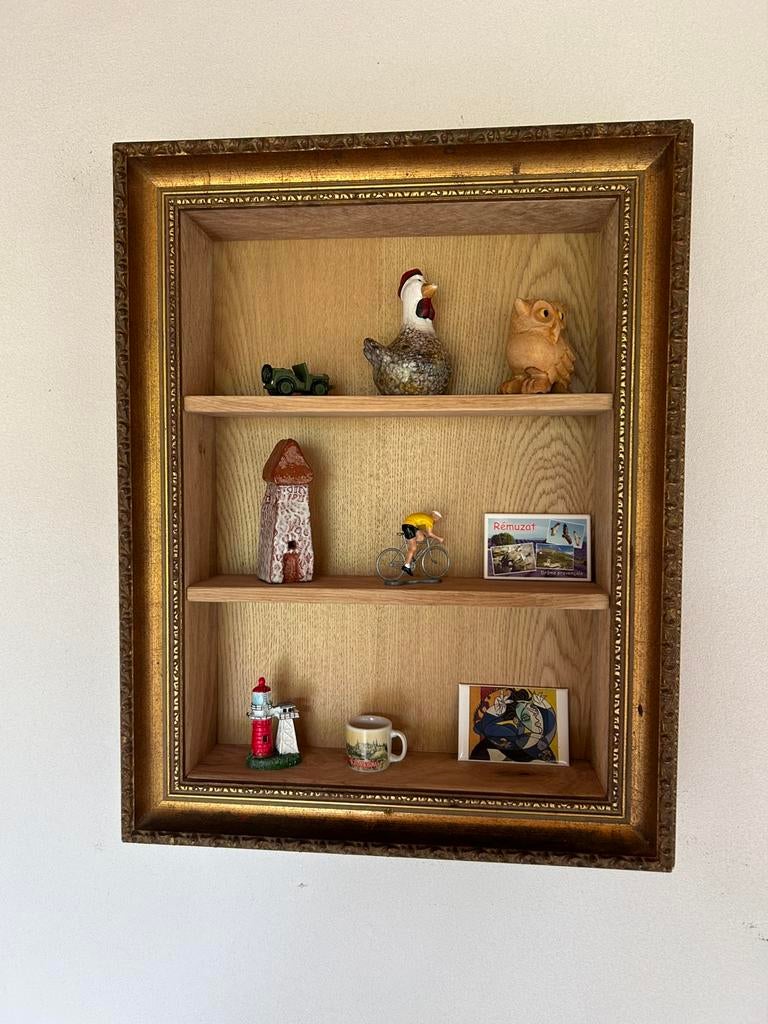 Verzamelkastje - letterbak - vitrinekastje, Met plank(en), Minder dan 50 cm, Eikenhout, Nieuw