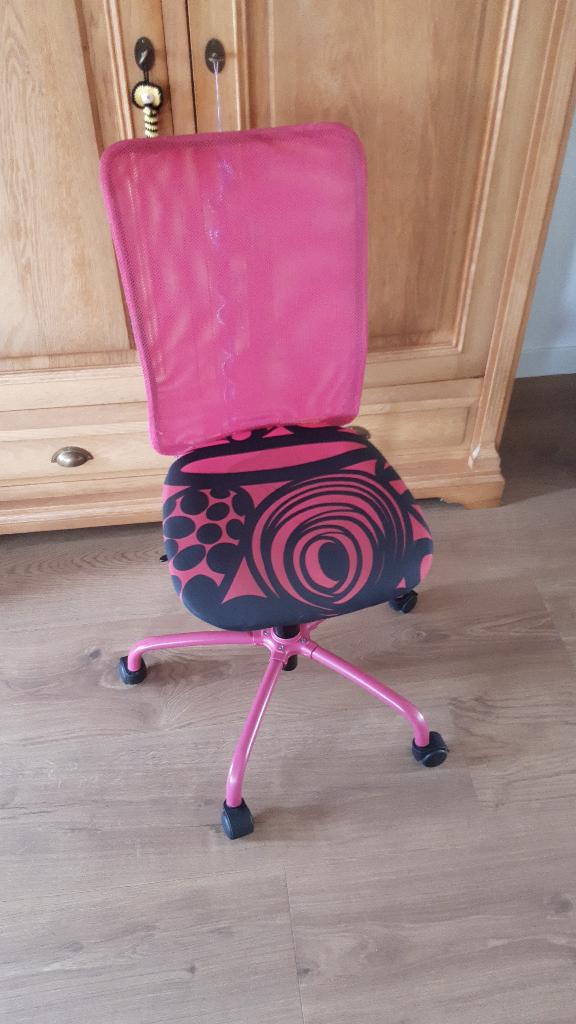 Bureaustoel voor meisjes, Ophalen, Zo goed als nieuw, Roze, Bureaustoel