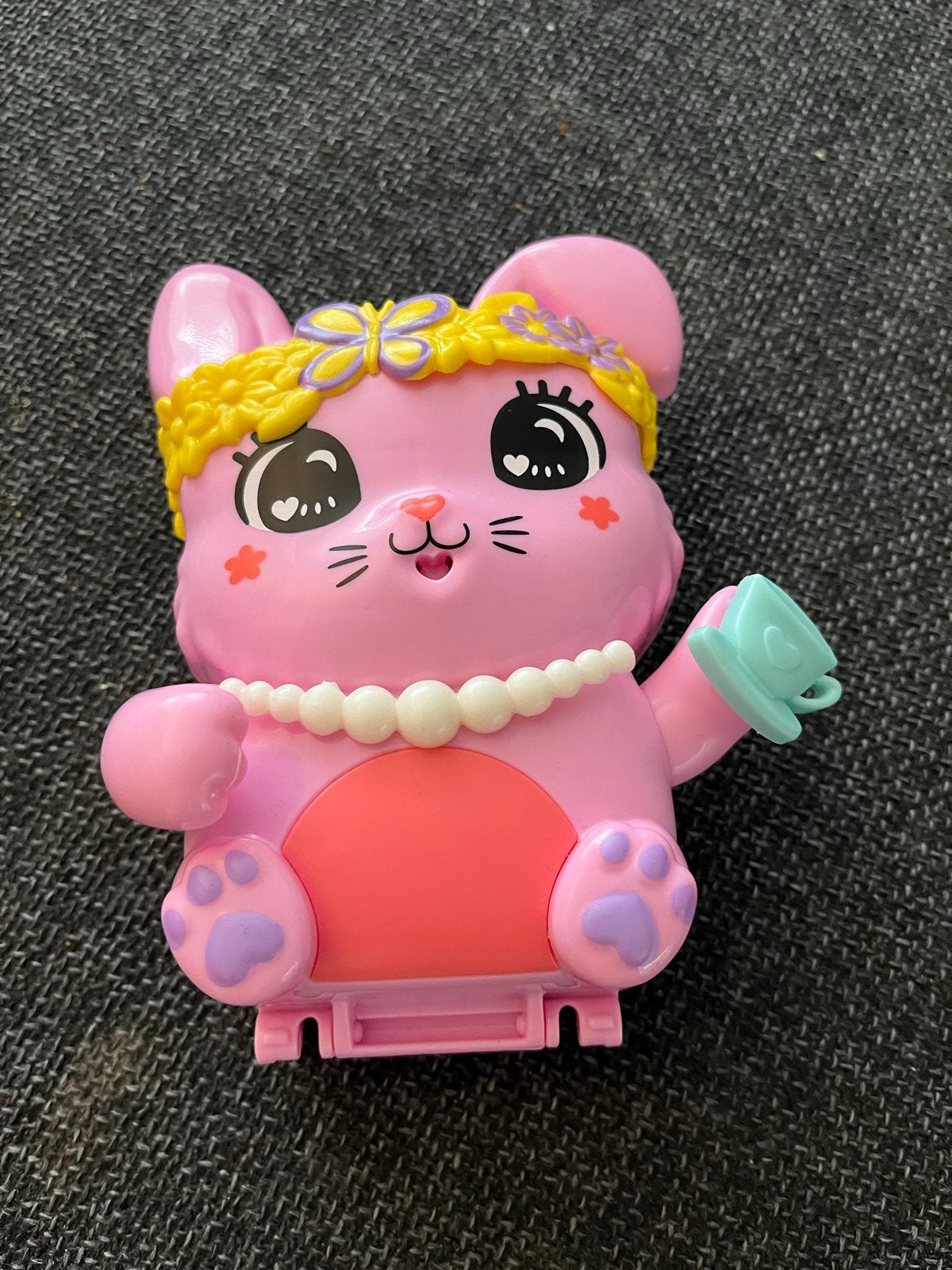 Polly Pocket Konijn Theekransje Compact Speelset, Ophalen of Verzenden, Zo goed als nieuw, Meisje