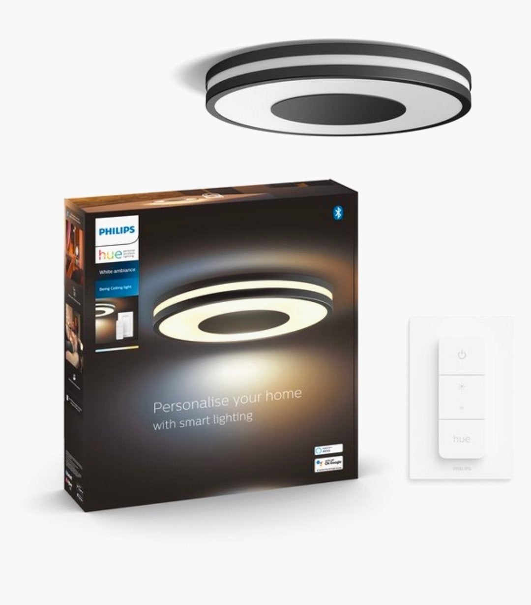 Philips Hue Being Plafondlamp met Dimmer - Wit Ambiance, Wit, Support.philips.hue@signify.com, Dimbaar, Ophalen of Verzenden