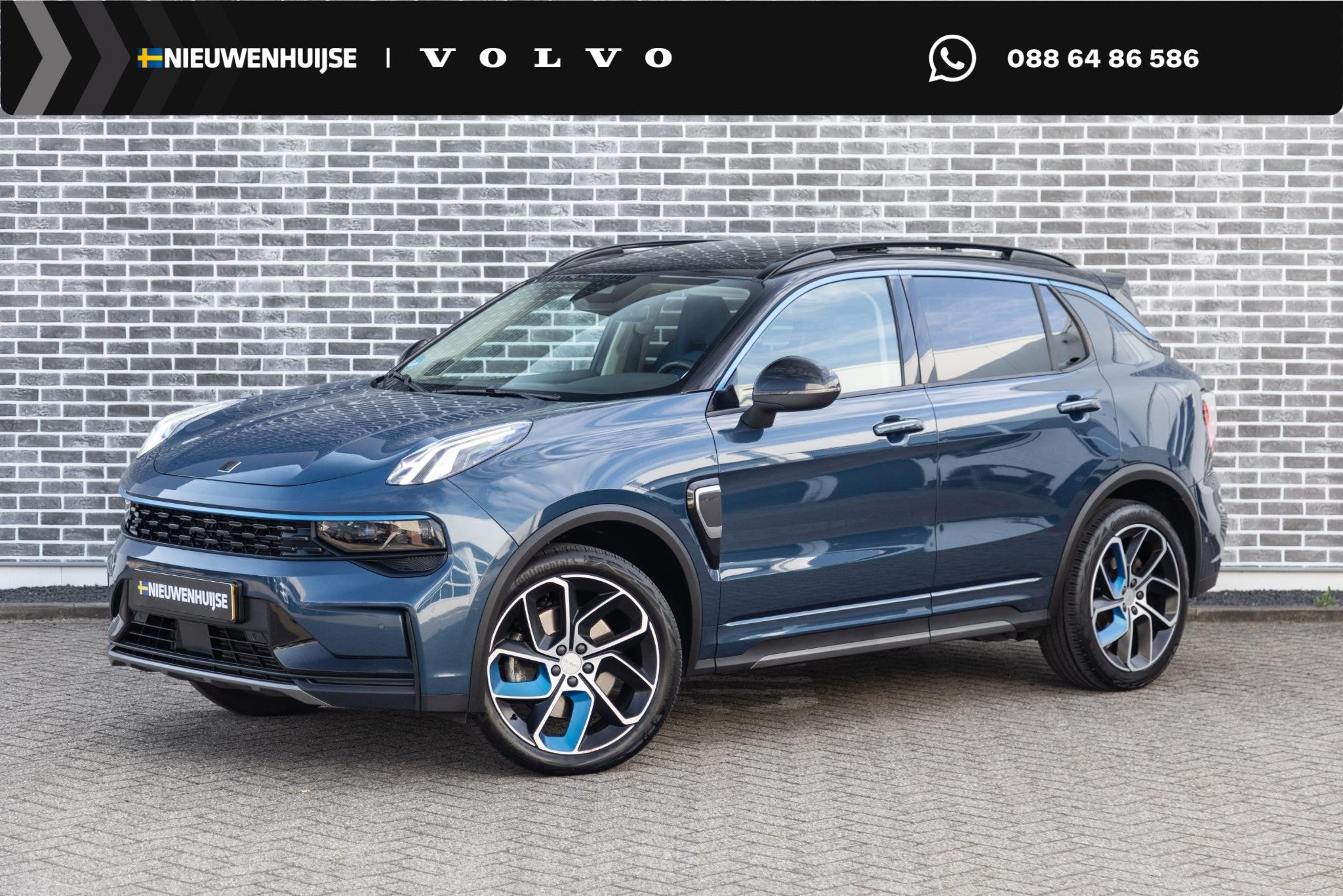 Lynk & Co 01 Plug-in Hybrid | Panoramadak | 360 Graden Camer, Auto's, Stof, Blauw, 120 €/maand, Bedrijf