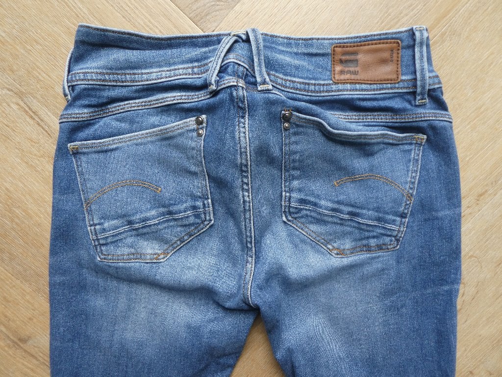 Mooie Gstar Lynn Mid Skinny RP Ankle wmn spijkerbroek 27-32, Blauw, Ophalen of Verzenden, Zo goed als nieuw, W27 (confectie 34) of kleiner