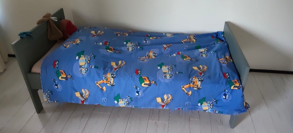 Peuterbed groen van Babypark, Gebruikt, 70 tot 85 cm, 140 tot 160 cm, Ophalen