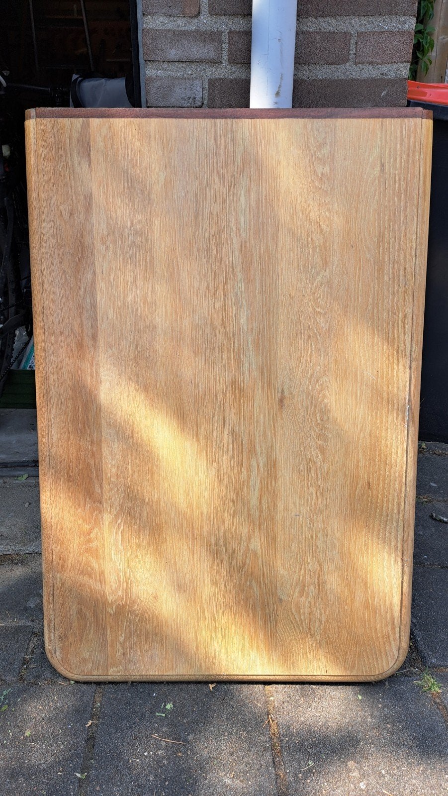 eiken onderstel + 2x tafelblad, Ophalen, Gebruikt, Hout, Herbruikbaar