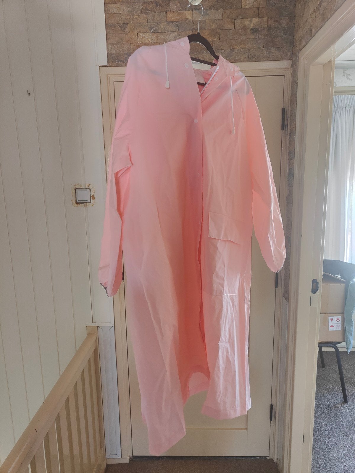 Roze regenponcho met capuchon - Nieuw L, Ophalen of Verzenden, Nieuw, Roze