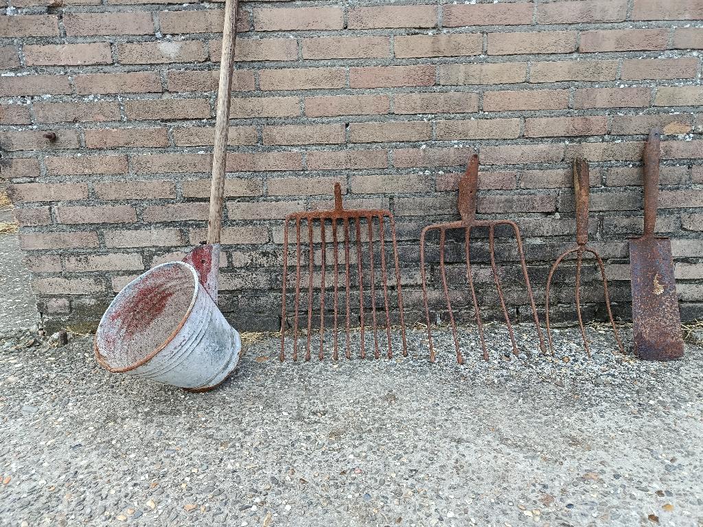 Tuingereedschap antiek, Tuin en Terras, Hand-tuingereedschap, Ophalen, Gebruikt