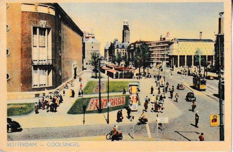 ROTTERDAM 1954 - COOLSINGEL, Ophalen of Verzenden, 1940 tot 1960, Gelopen, Zuid-Holland
