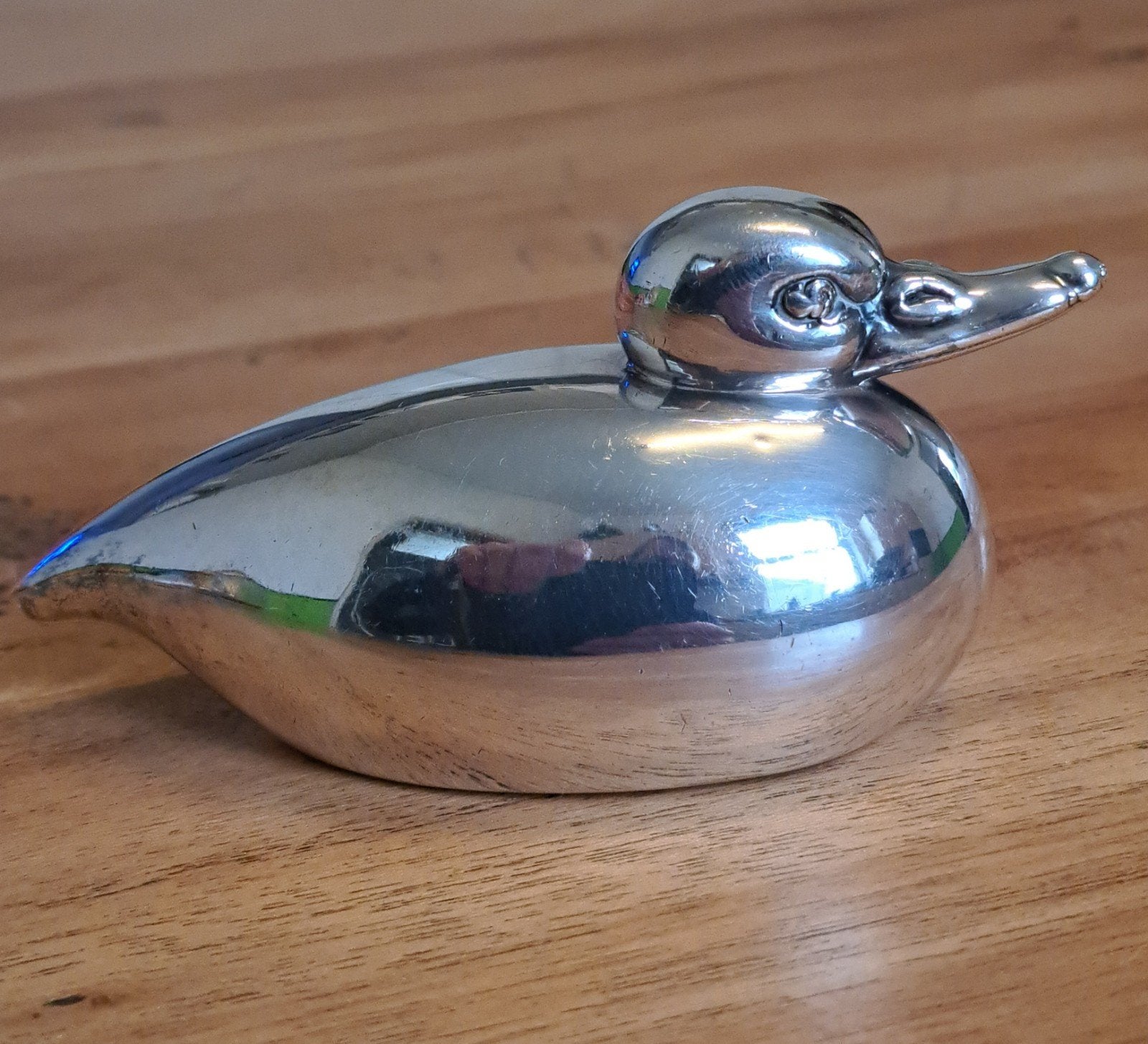 Zilveren eend grote miniatuur 990 zilver 68,3 gram, Ophalen of Verzenden, Zilver