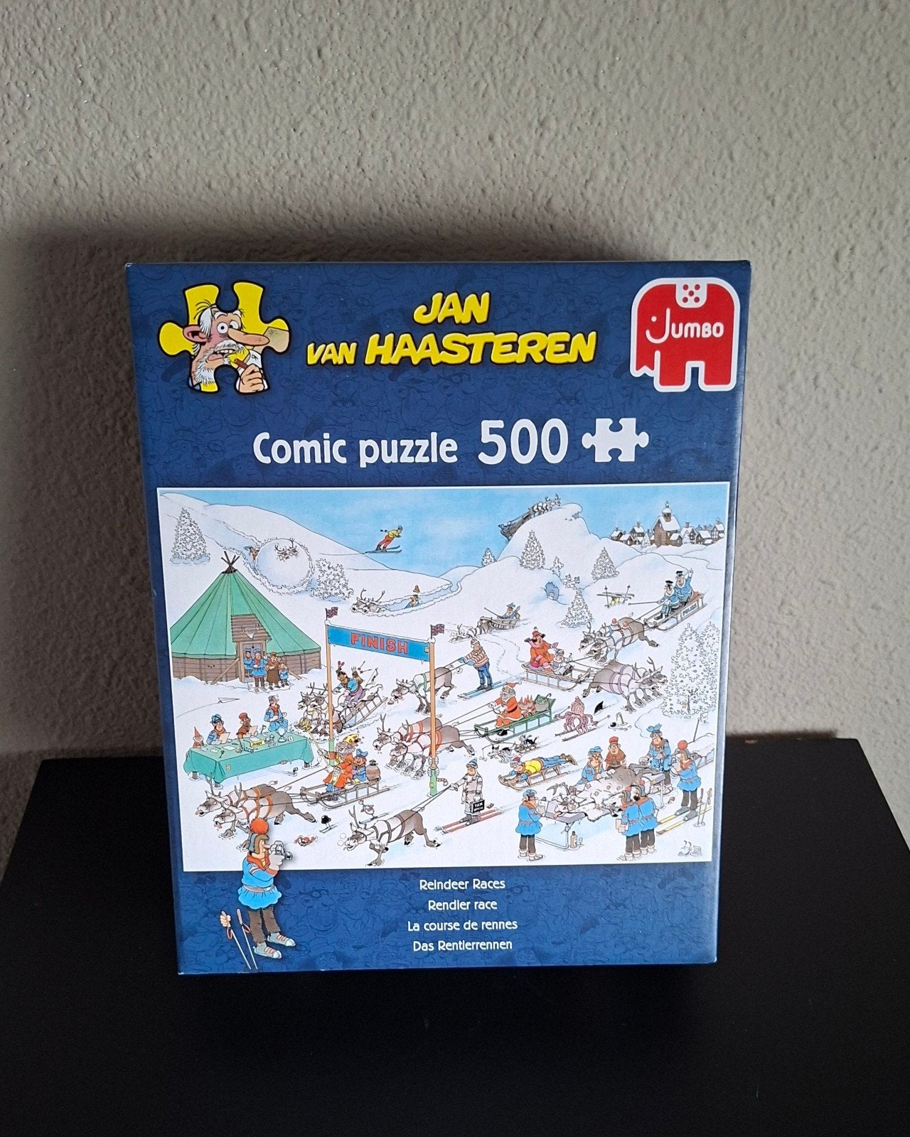 LEG PUZZEL Rendieren race, Ophalen of Verzenden, 500 t/m 1500 stukjes, Zo goed als nieuw, Legpuzzel