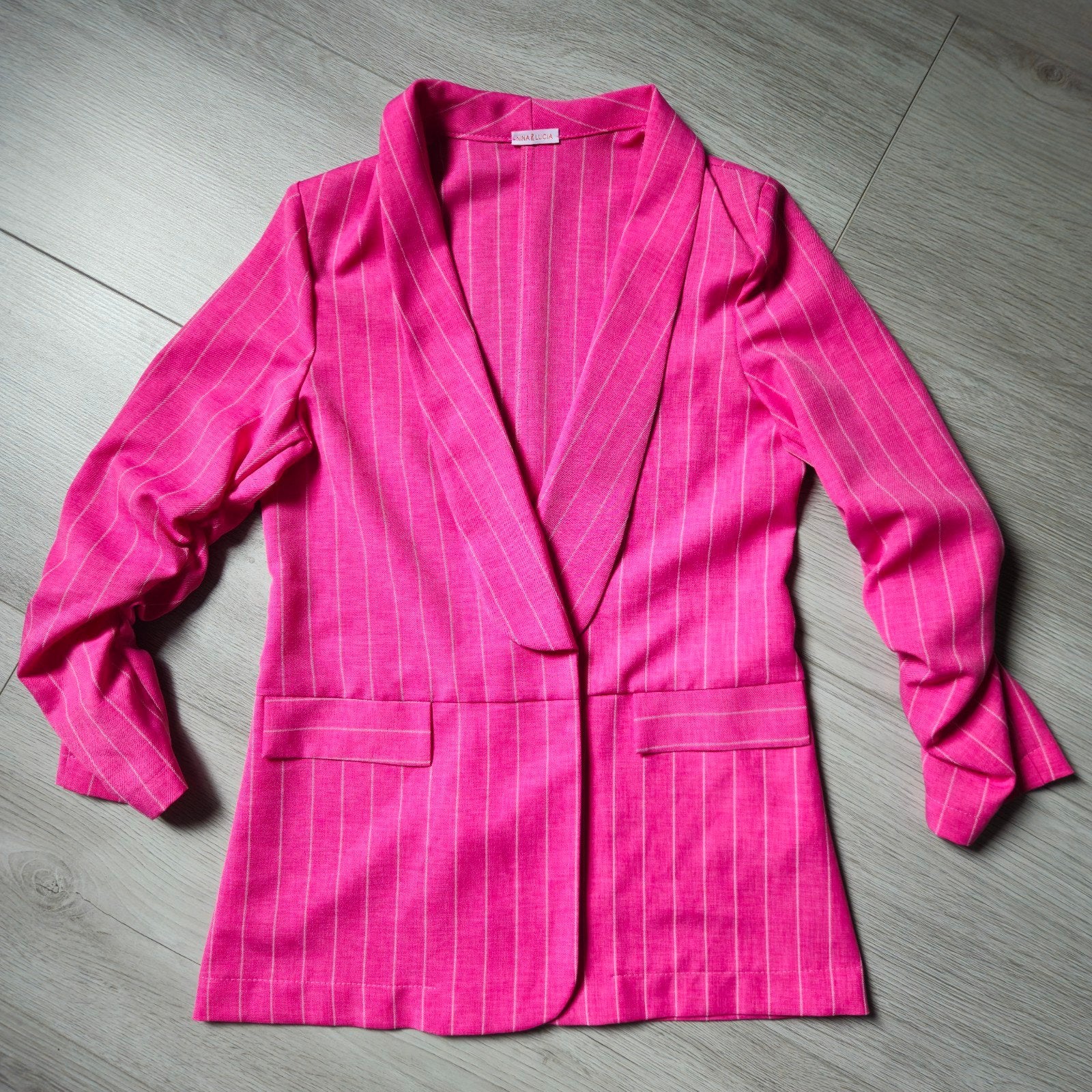 Roze gestreepte blazer van NINA & LUCIA, maat S, NINA & LUCIA, Ophalen of Verzenden, Zo goed als nieuw, Jasje