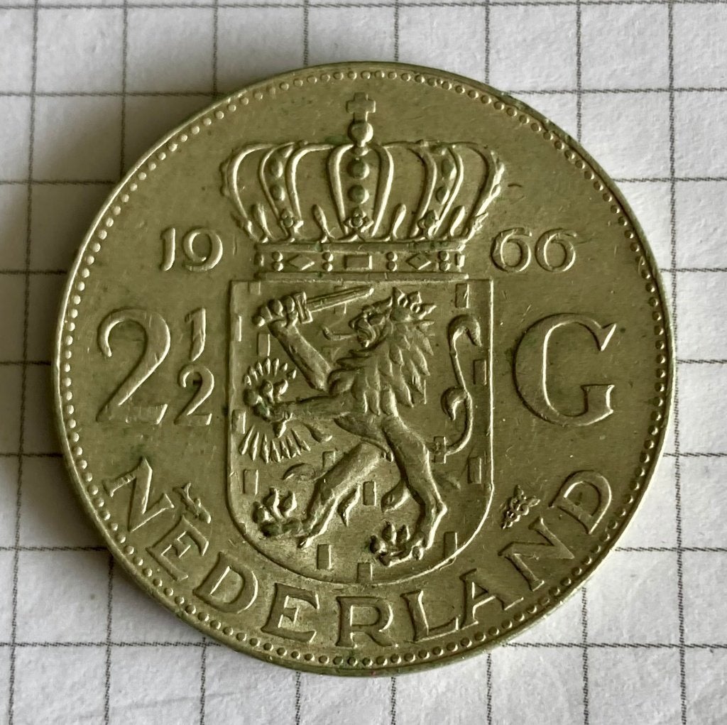 Zilveren 2 ½ Gulden / Rijksdaalder Juliana 1966, Postzegels en Munten, Munten | Nederland, Koningin Juliana, Verzenden, Zilver