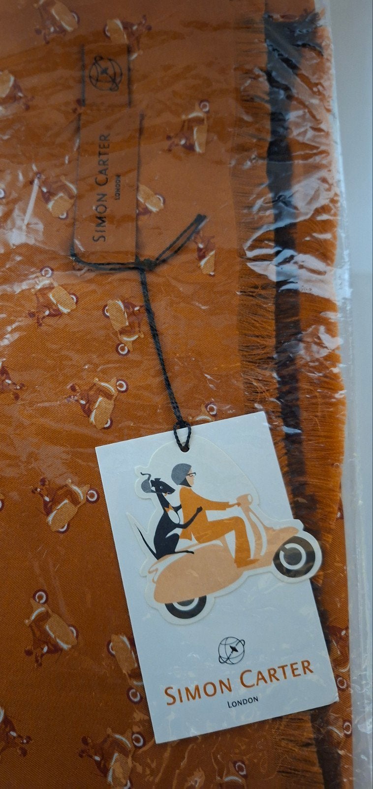 Simon Carter London Sjaal met Scooter Patroon, Nieuw, Overige maten, Ophalen of Verzenden, Sjaal